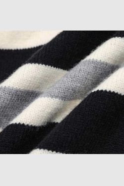 Style Core Aesthetics, New Style Trends Cat Striped Knit Sweater