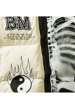 Style Core Aesthetics, New Style Trends Chinese Streetwear Color-Block Hooded Coat