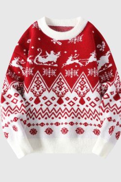 Style Core Aesthetics, New Style Trends Christmas Pattern Lazy Sweater