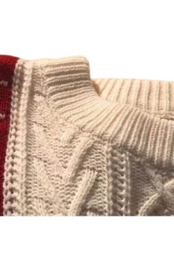 Style Core Aesthetics, New Style Trends Christmas Ski Bear Embroidered Sweater