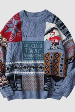 Style Core Aesthetics, New Style Trends Christmas Ski Bear Sweater