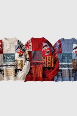 Style Core Aesthetics, New Style Trends Christmas Ski Bear Sweater