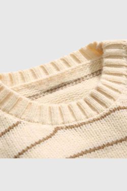 Style Core Aesthetics, New Style Trends Classic Striped Crew Neck Sweater