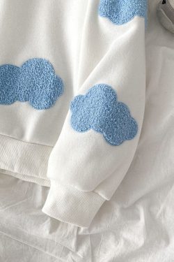 Style Core Aesthetics, New Style Trends Cloud Pattern Hoodie