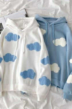 Style Core Aesthetics, New Style Trends Cloud Pattern Hoodie