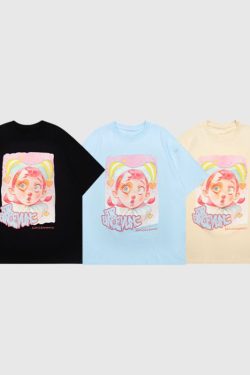 Style Core Aesthetics, New Style Trends Clown Pattern Printed Tee