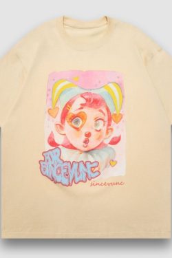 Style Core Aesthetics, New Style Trends Clown Pattern Printed Tee