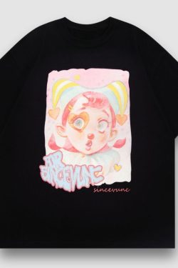 Style Core Aesthetics, New Style Trends Clown Pattern Printed Tee