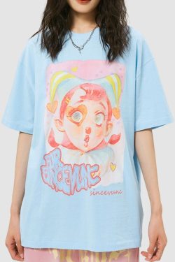 Style Core Aesthetics, New Style Trends Clown Pattern Printed Tee