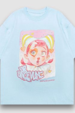 Style Core Aesthetics, New Style Trends Clown Pattern Printed Tee