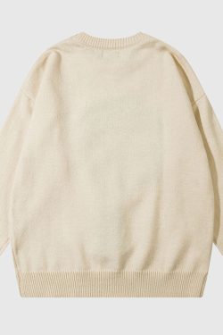 Style Core Aesthetics, New Style Trends Coconut Tree Pattern Embroidered Pullover