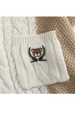 Style Core Aesthetics, New Style Trends College Style Color Block Sweater