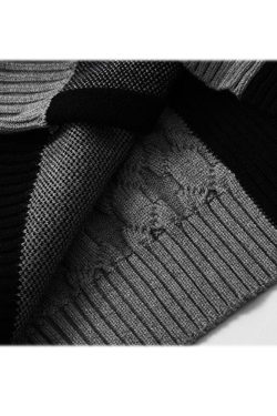 Style Core Aesthetics, New Style Trends Color Block Cherry Pattern Cardigan Sweater