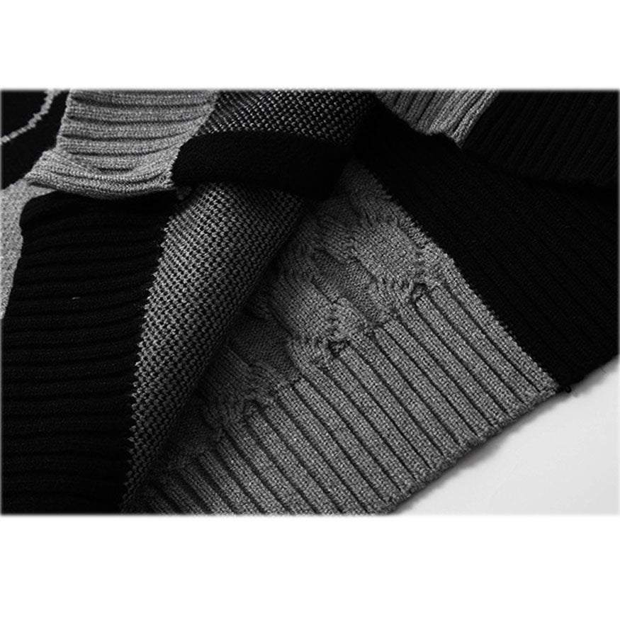 Style Core Aesthetics, New Style Trends Color Block Cherry Pattern Cardigan Sweater Style Core Aesthetics, New Style Trends Color Block Cherry Pattern Cardigan Sweater