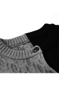 Style Core Aesthetics, New Style Trends Color Block Cherry Pattern Cardigan Sweater