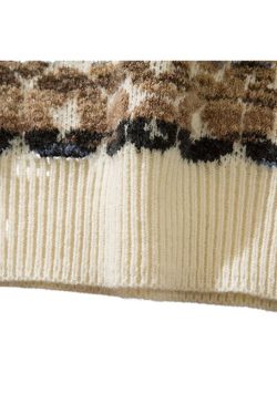 Style Core Aesthetics, New Style Trends Color-block Dragon Pattern Jacquard Pullover