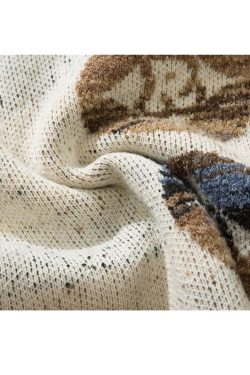 Style Core Aesthetics, New Style Trends Color-block Dragon Pattern Jacquard Pullover