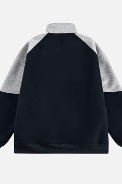 Style Core Aesthetics, New Style Trends Color-Block Embroidered Stand Collar Jacket