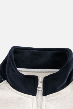 Style Core Aesthetics, New Style Trends Color-Block Embroidered Stand Collar Jacket