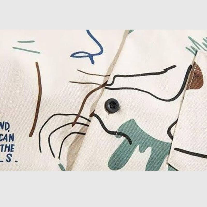 Style Core Aesthetics, New Style Trends Color Block Graffiti Shirts Style Core Aesthetics, New Style Trends Color Block Graffiti Shirts