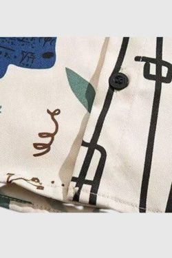 Style Core Aesthetics, New Style Trends Color Block Graffiti Shirts