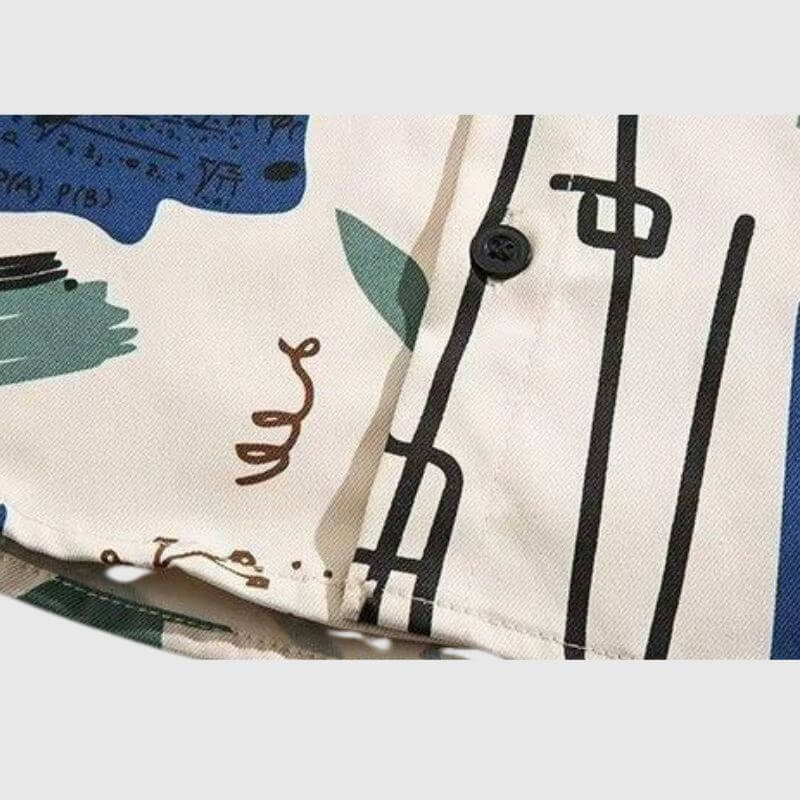 Style Core Aesthetics, New Style Trends Color Block Graffiti Shirts Style Core Aesthetics, New Style Trends Color Block Graffiti Shirts