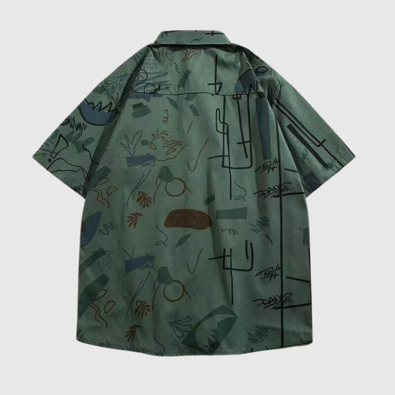 Style Core Aesthetics, New Style Trends Color Block Graffiti Shirts Style Core Aesthetics, New Style Trends Color Block Graffiti Shirts