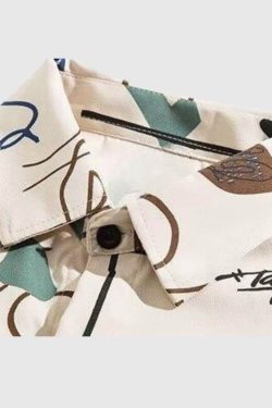 Style Core Aesthetics, New Style Trends Color Block Graffiti Shirts