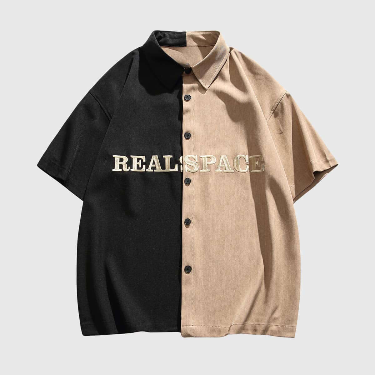 Style Core Aesthetics, New Style Trends Color Block Letter Print Shirt Style Core Aesthetics, New Style Trends Color Block Letter Print Shirt