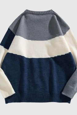 Style Core Aesthetics, New Style Trends Color Block Striped Sweater