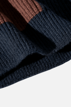 Style Core Aesthetics, New Style Trends Color Block Textured Knit Sweater