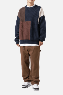 Style Core Aesthetics, New Style Trends Color Block Textured Sweater