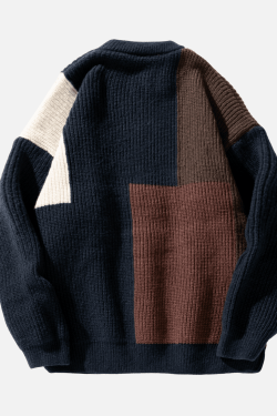 Style Core Aesthetics, New Style Trends Color Block Textured Sweater