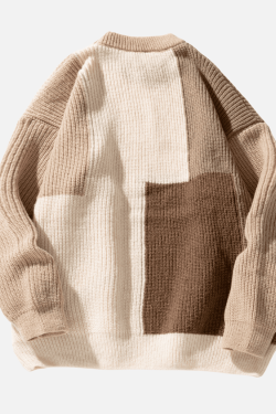 Style Core Aesthetics, New Style Trends Color Block Textured Sweater