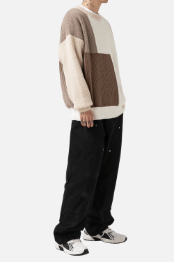 Style Core Aesthetics, New Style Trends Color Block Textured Sweater