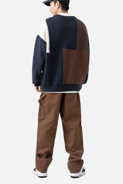 Style Core Aesthetics, New Style Trends Color Block Textured Sweater