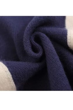 Style Core Aesthetics, New Style Trends Color-Blocked Embroidered Short Zip Neck Sweater