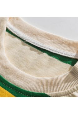 Style Core Aesthetics, New Style Trends Color Contrast Striped Sweatshirt