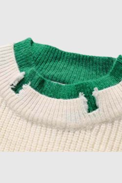 Style Core Aesthetics, New Style Trends Color-Contrast Sweater