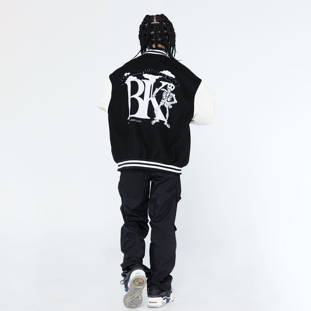 Style Core Aesthetics, New Style Trends Color matching Armband Varsity Jackets Style Core Aesthetics, New Style Trends Color matching Armband Varsity Jackets