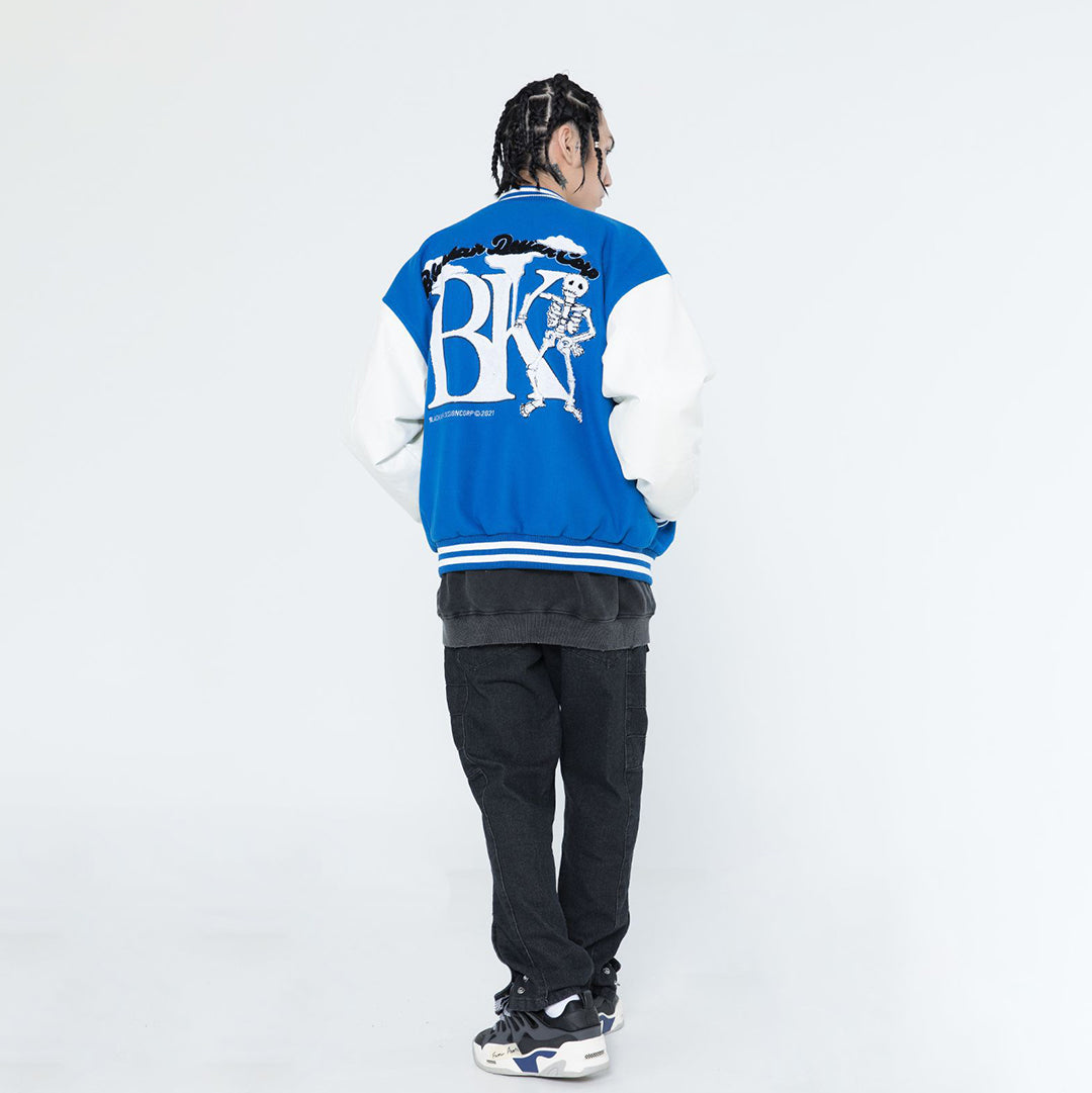 Style Core Aesthetics, New Style Trends Color matching Armband Varsity Jackets Style Core Aesthetics, New Style Trends Color matching Armband Varsity Jackets