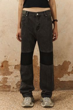 Style Core Aesthetics, New Style Trends Color Patchwork Design Jeans