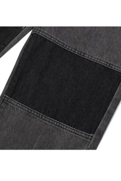 Style Core Aesthetics, New Style Trends Color Patchwork Design Jeans