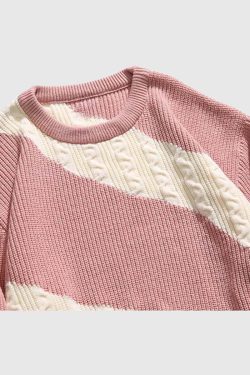Style Core Aesthetics, New Style Trends Colorblock Cable Knit Sweater