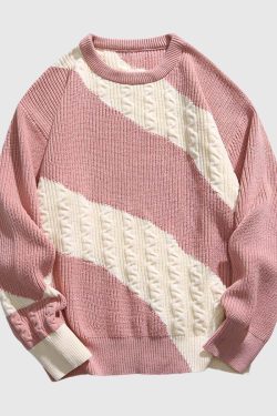 Style Core Aesthetics, New Style Trends Colorblock Cable Knit Sweater