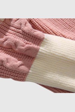 Style Core Aesthetics, New Style Trends Colorblock Cable Knit Sweater