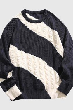 Style Core Aesthetics, New Style Trends Colorblock Cable Sweater