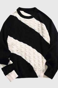 Style Core Aesthetics, New Style Trends Colorblock Cable Sweater