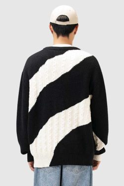 Style Core Aesthetics, New Style Trends Colorblock Cable Sweater