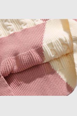 Style Core Aesthetics, New Style Trends Colorblock Cable Sweater